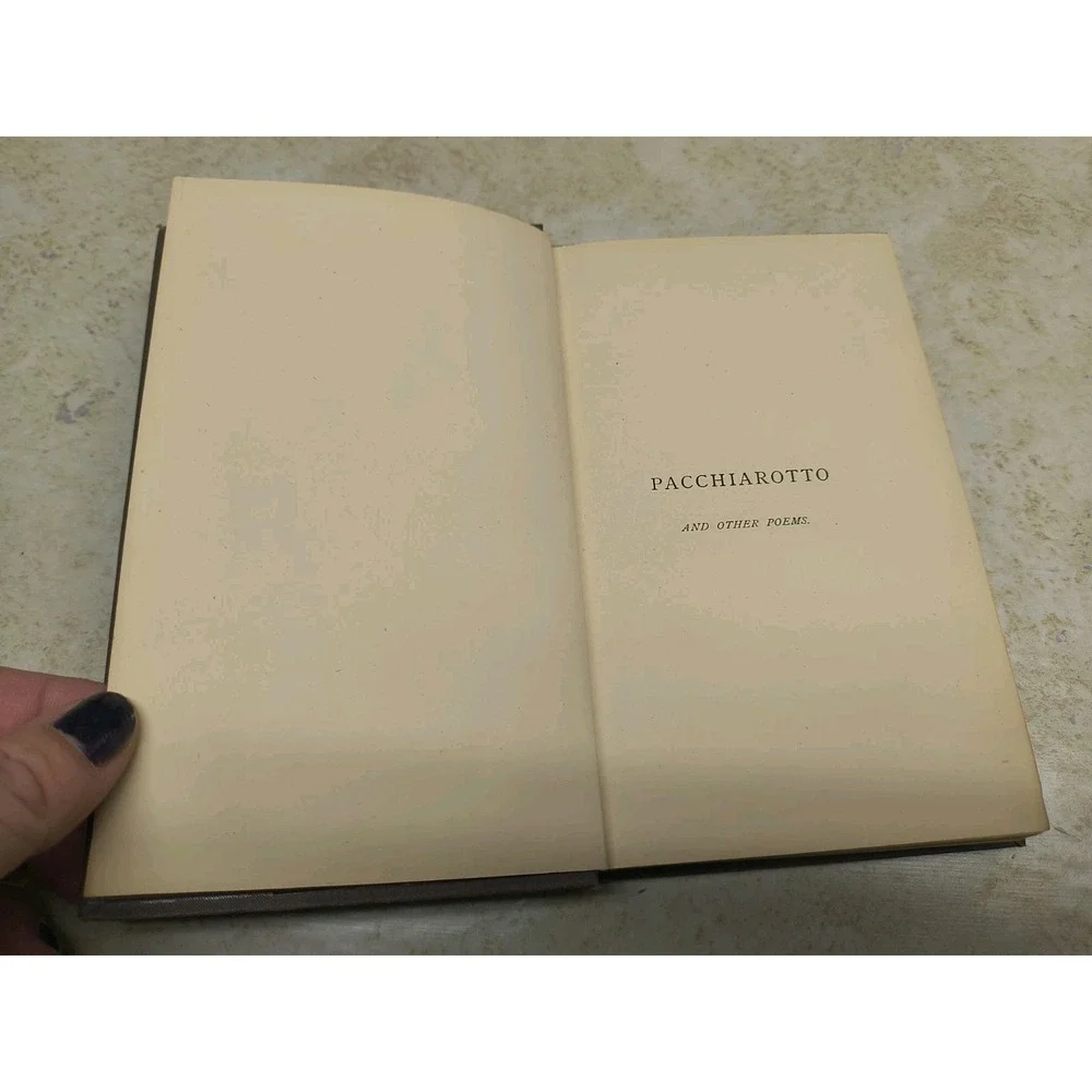 1876‎ Robert Browning Pacchiarotto How He Worked In Distemper Other Poems First